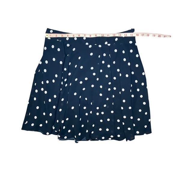 5/$25 Polka Dot Mini Skirt Short Pleated Classic Preppy Minimalist  Navy Blue XL - Picture 4 of 5